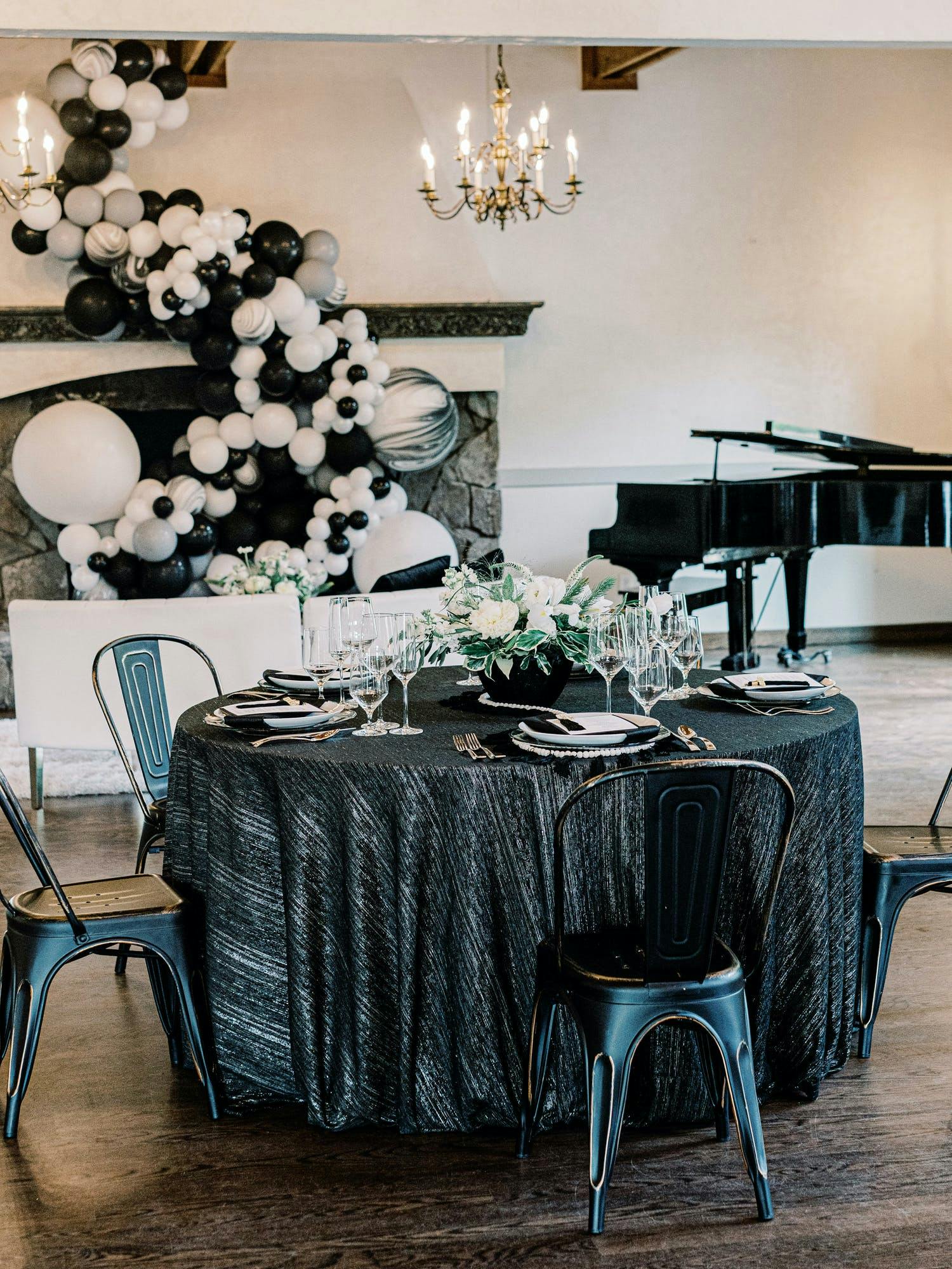 Black and White Graduation Party at Private Residence | PartySlate