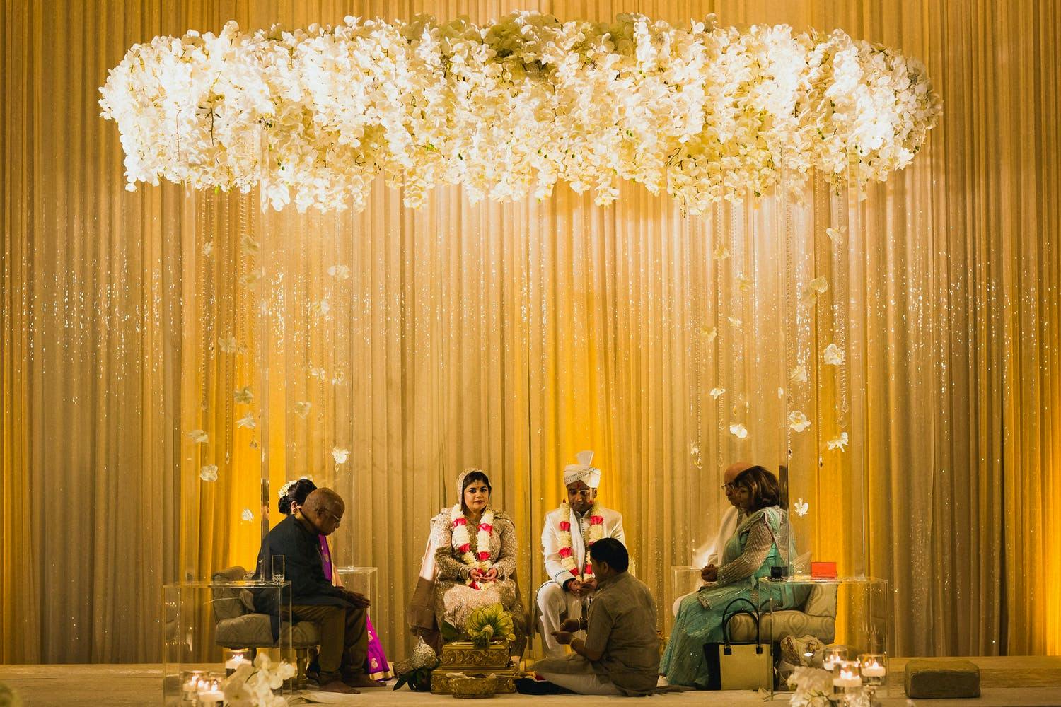 Mandap With Ethereal Floating Blooms | PartySlate