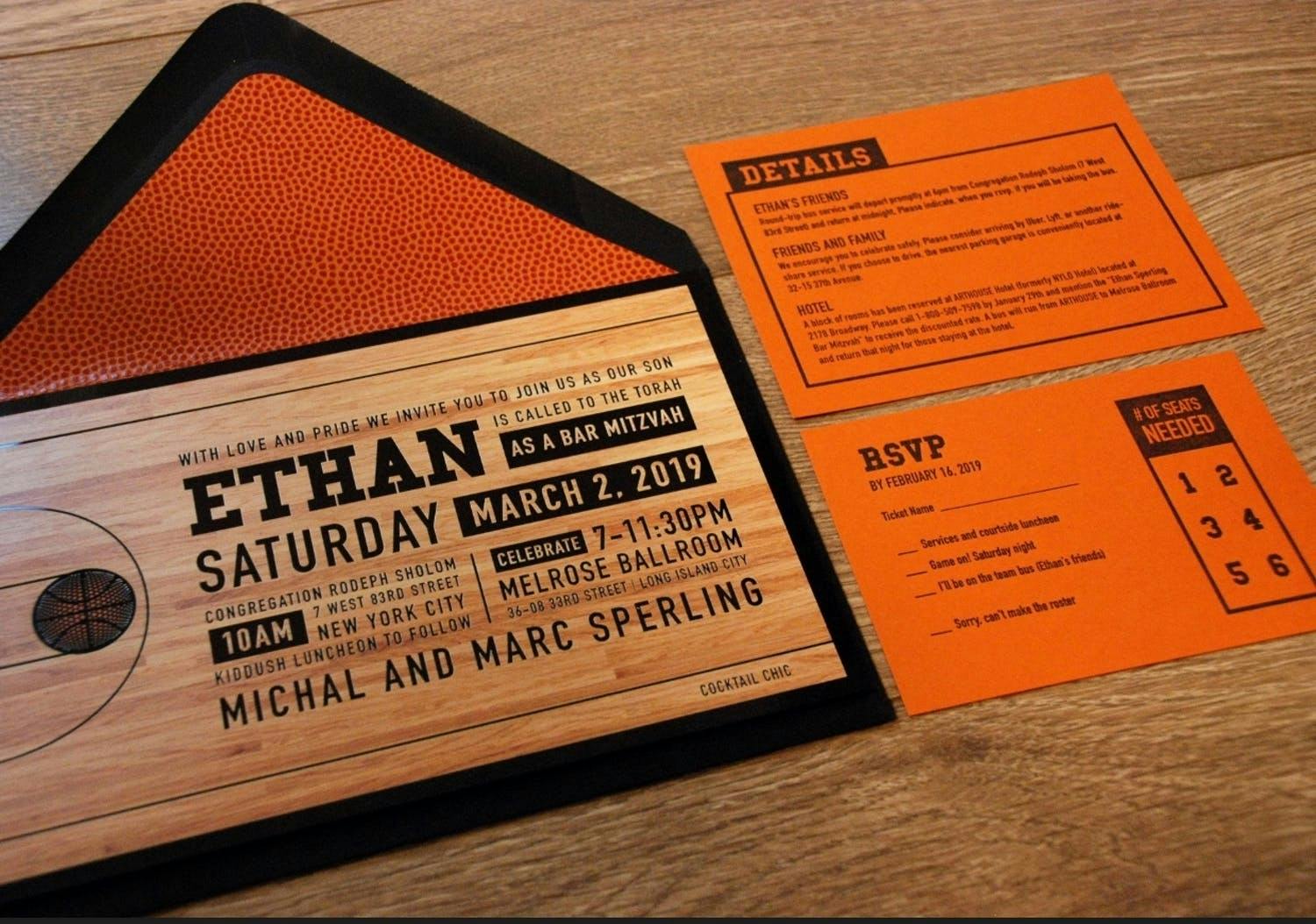 March Madness-Theme Bar Mitzvah Invitations | PartySlate