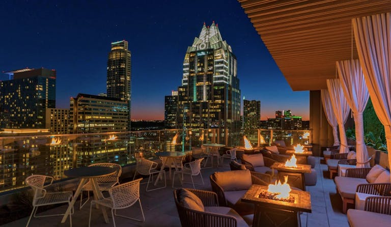 The Westin Austin Downtown Rooftop Lounge With Fire Pits and City Views | PartySlate