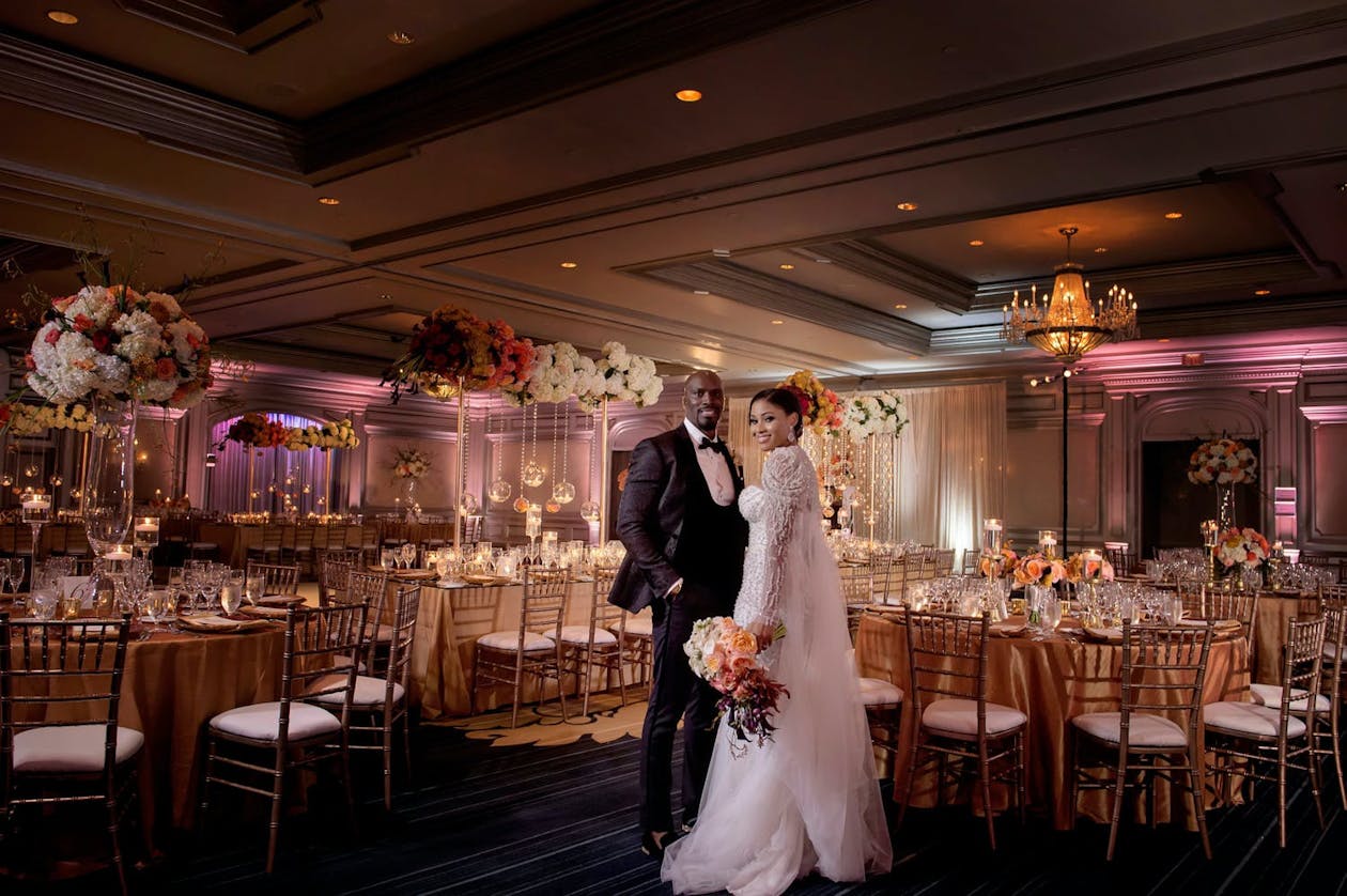 Bride and Groom at Luxury Wedding at The Ritz-Carlton Atlanta, a Premier Atlanta Wedding Venue | PartySlate