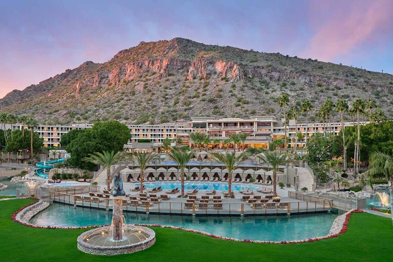 The Phoenician, a Luxury Collection Resort, Scottsdale Against a Mountain Backdrop | PartySlate