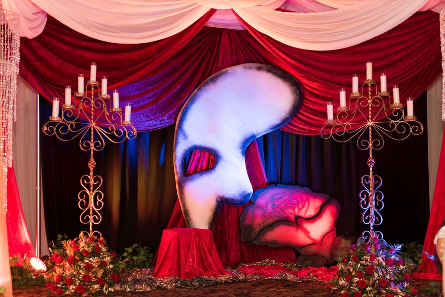 Broadway-Inspired Quinceañera With Phantom of the Opera Photo Op Backdrop | PartySlate