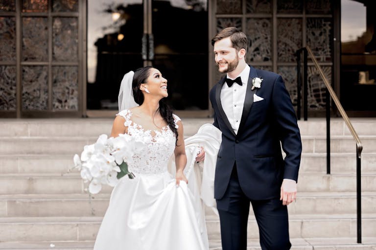 Bride and Groom with Makeup Done by Color Du Jour of Houston, TX | PartySlate