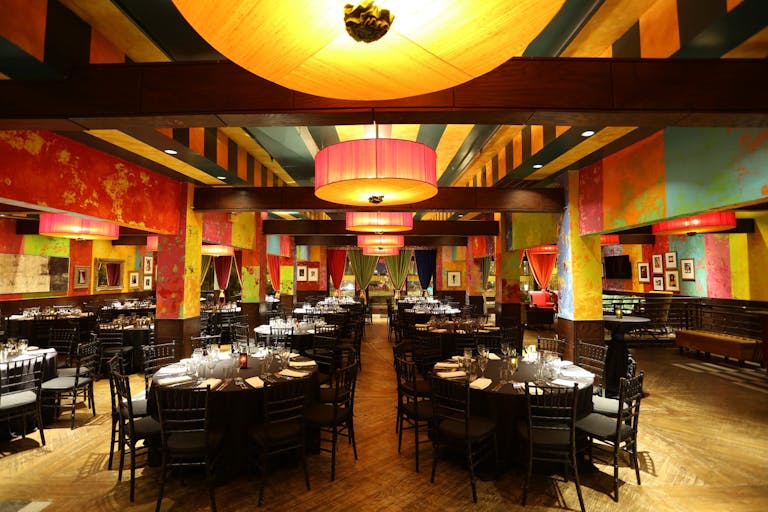 Colorful and eclectic Samba Room at Carnivale for a Restaurant Wedding in Chicago | PartySlate