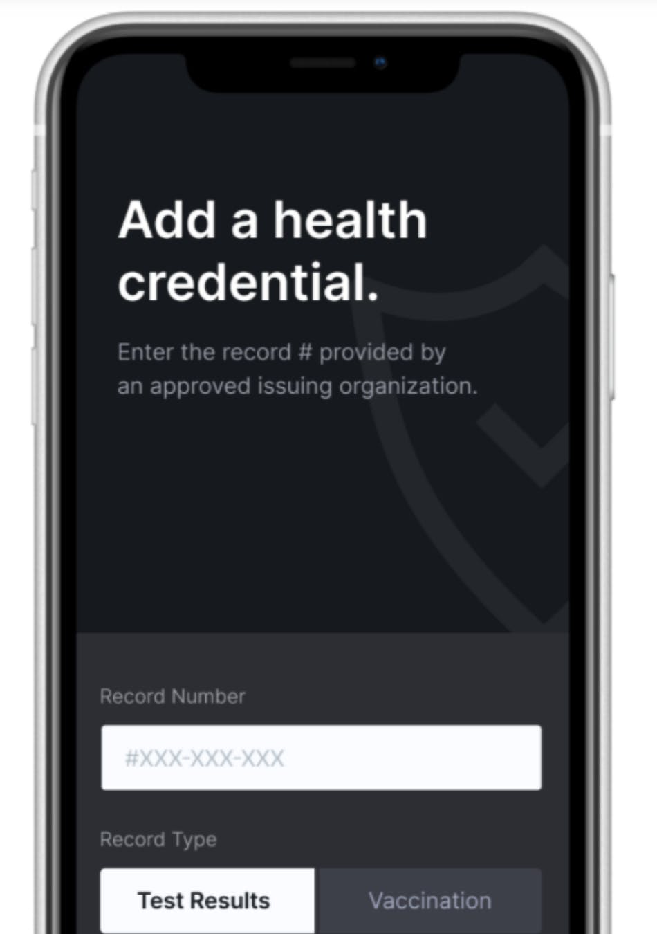 Phone screen with VOW Digital Health messaging for COVID-19 screening | PartySlate