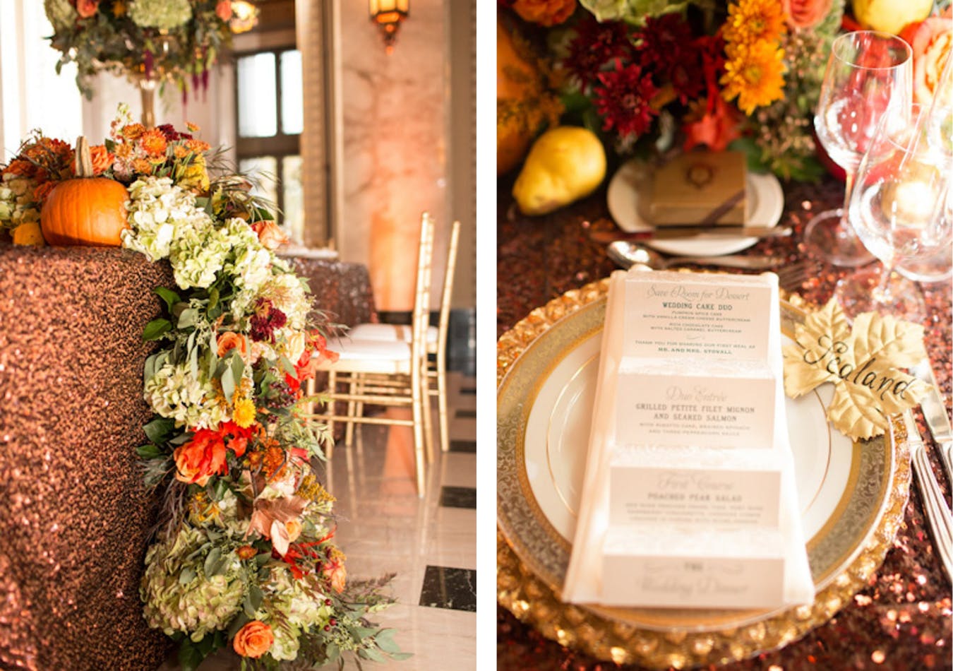 An Ode to Fall Wedding Colors: Inspired by Real Couples - PartySlate