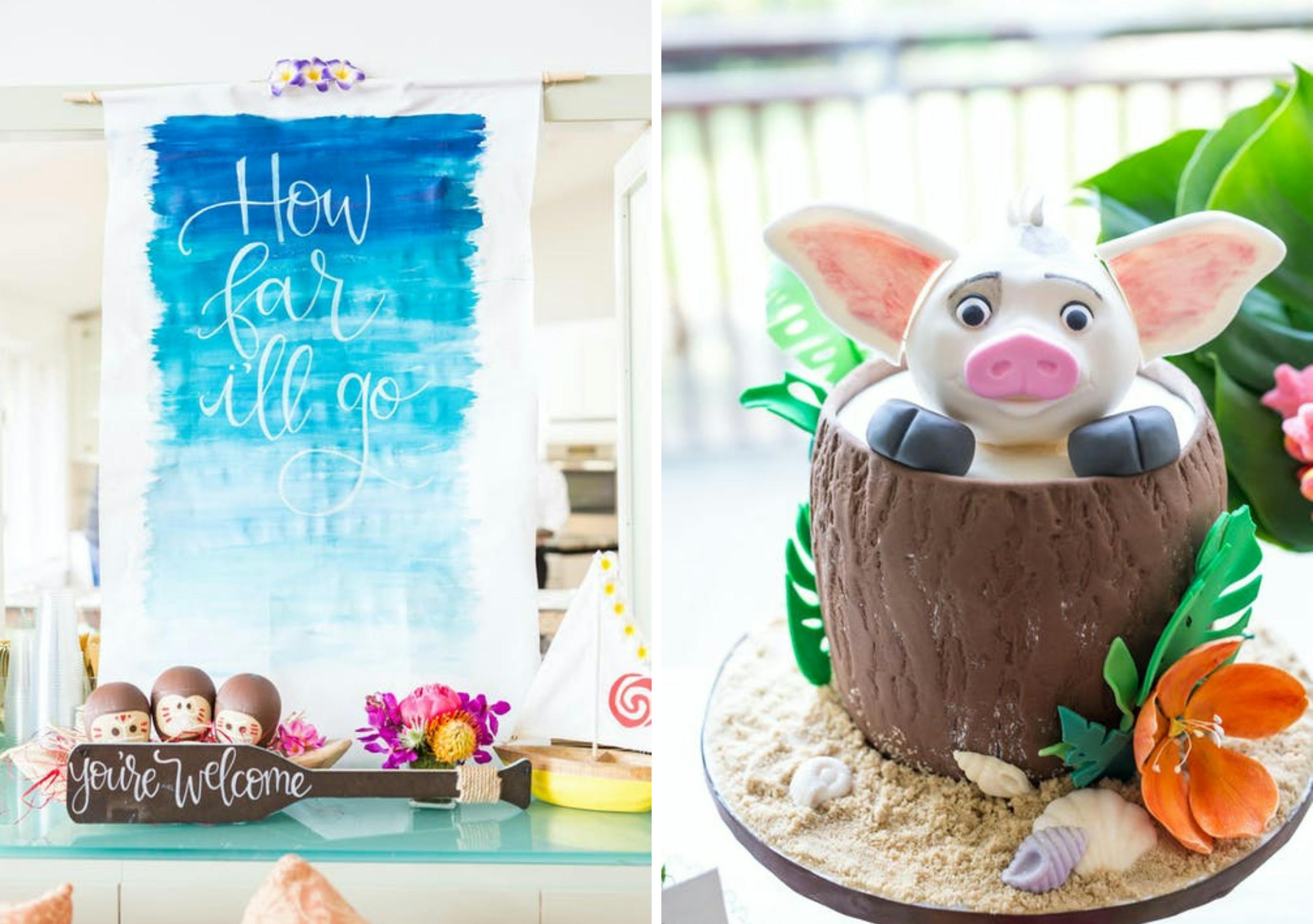 Moana-themed birthday cake