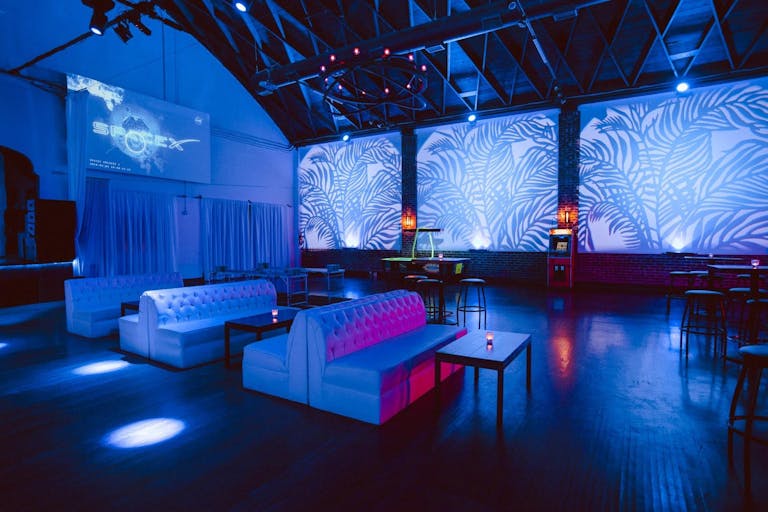 All-blue company holiday corporate event in The Main Room at Candela La Brea | PartySlate