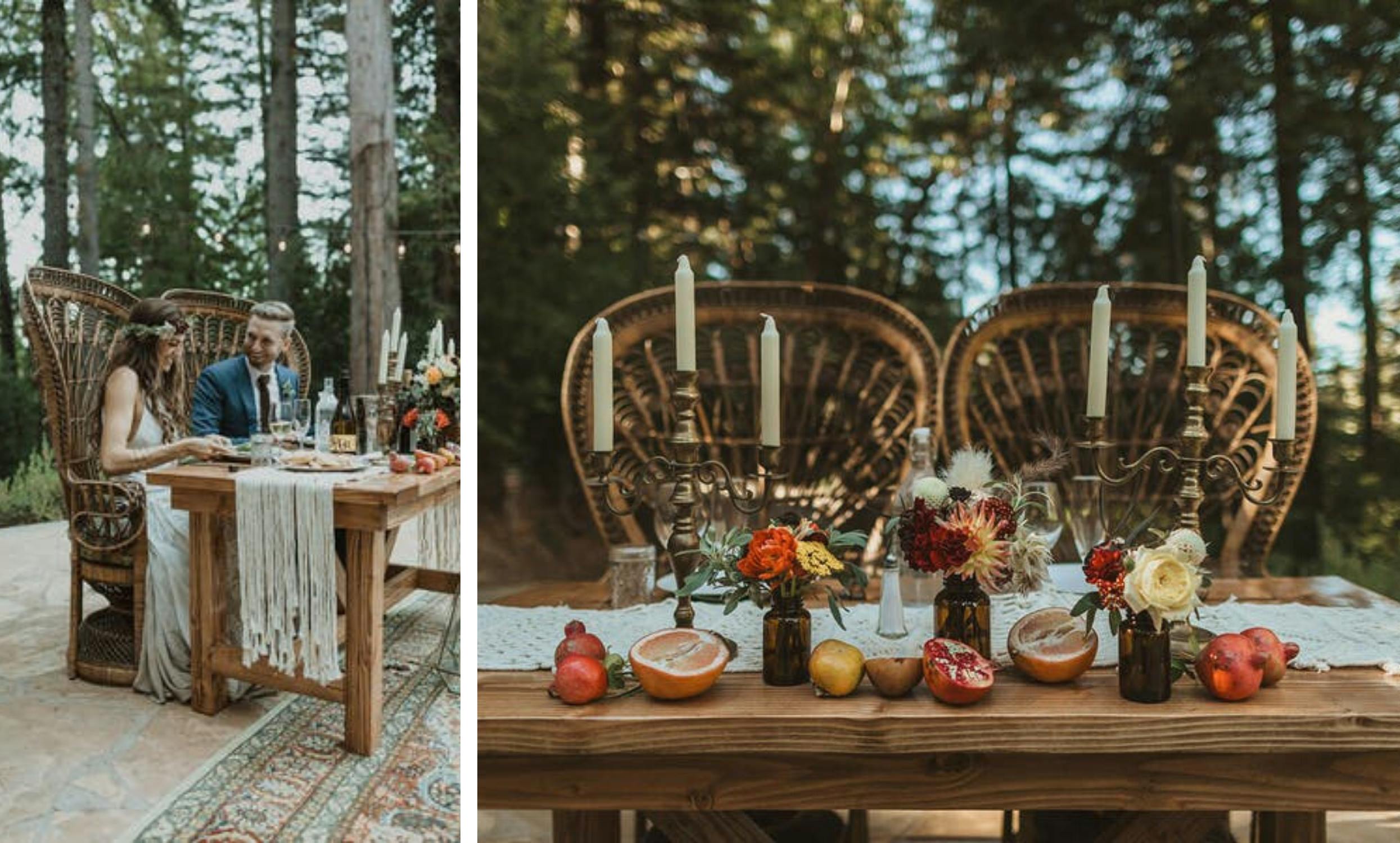 Thrones for the bridge and groom