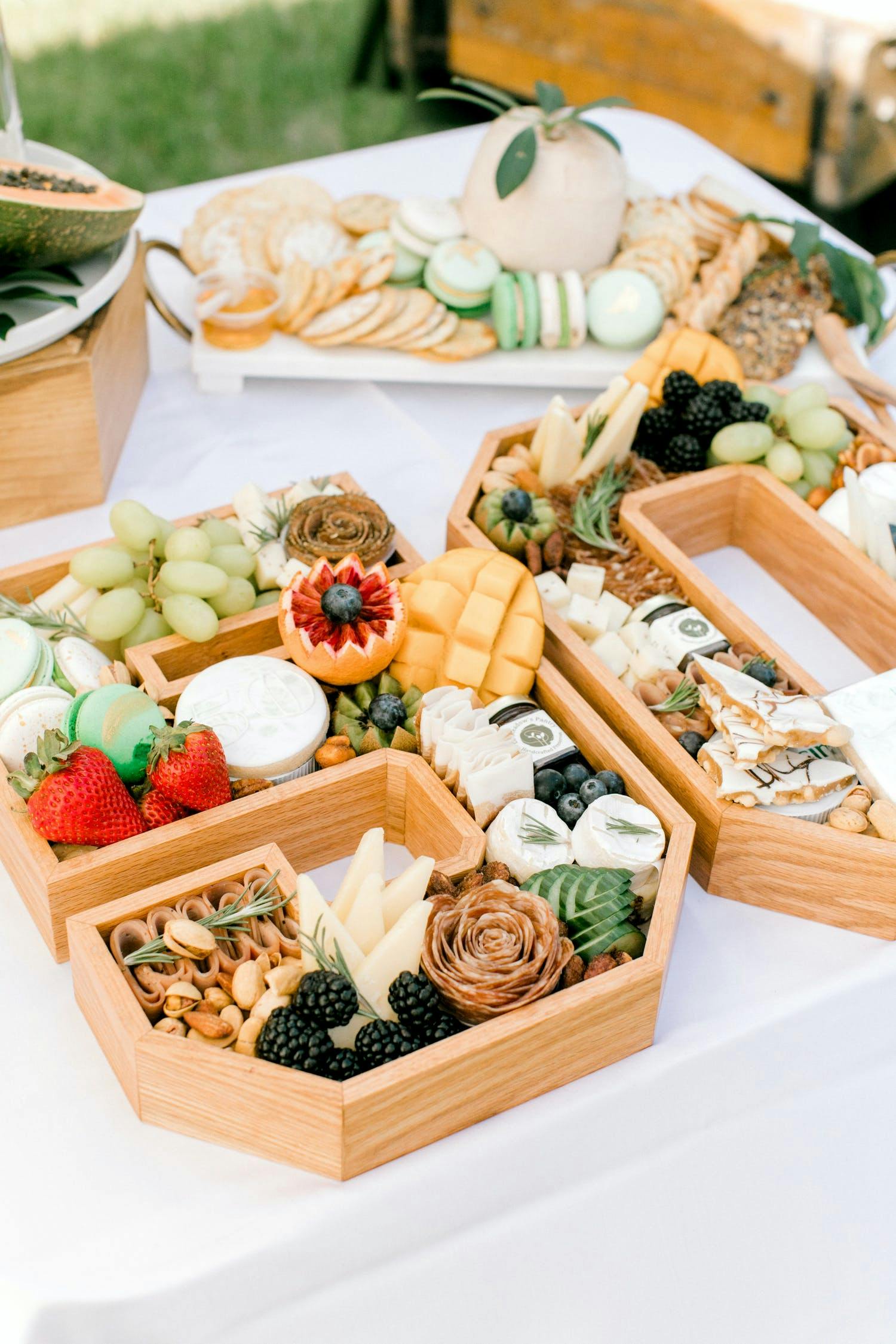 50th Birthday Party with Charcuterie Boards Inside Number Signs | PartySlate
