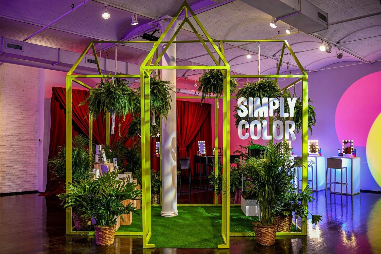 “Simply Color” walk-in product display that doubles as a unique photo op | PartySlate