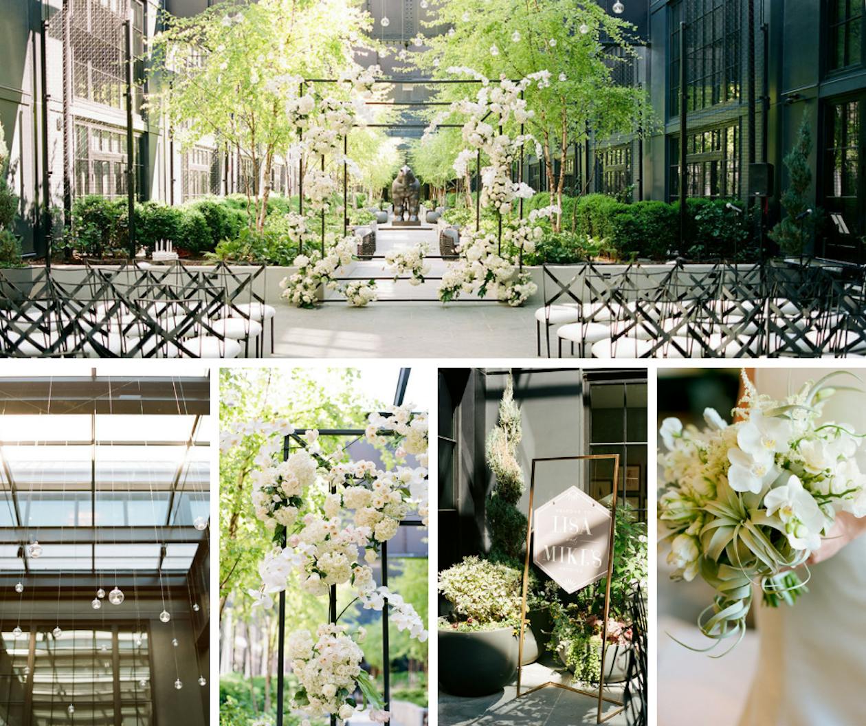 LUSH WEDDING AT SAGAMORE PENDRY BALTIMORE IN BALTIMORE, MD With Fresh Green and White Florals | PartySlate