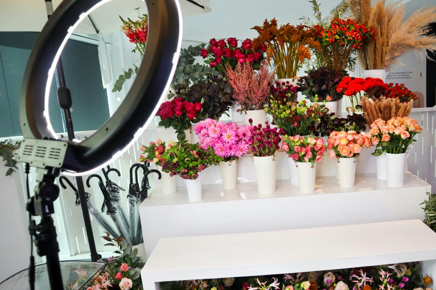 flower mart photo op at bareMinerals regional conference | PartySlate