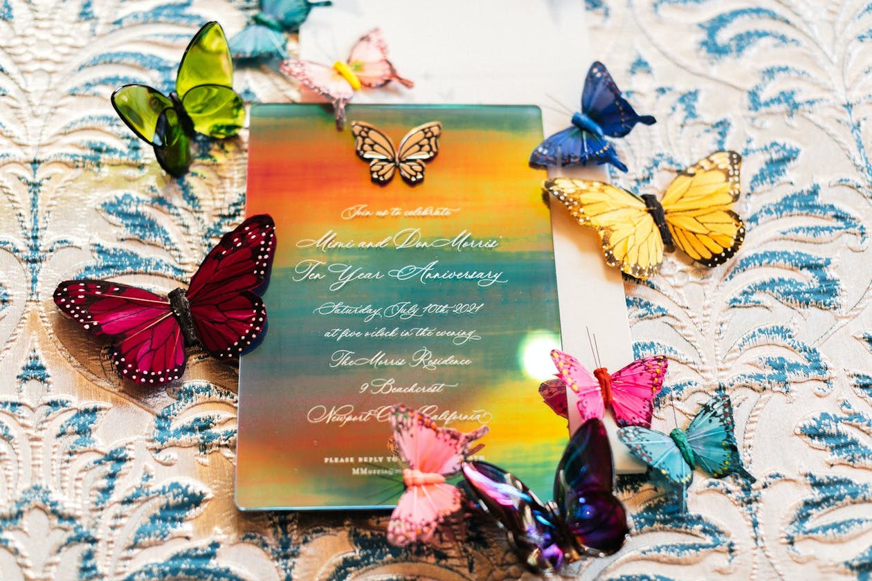 Butterfly whimsical anniversary party invitation | PartySlate
