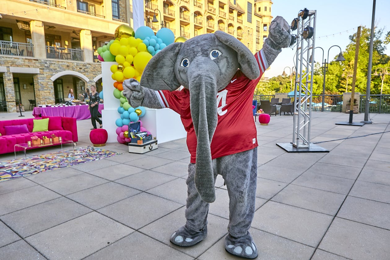 Alabama mascot at an outdoor graduation party | PartySlate