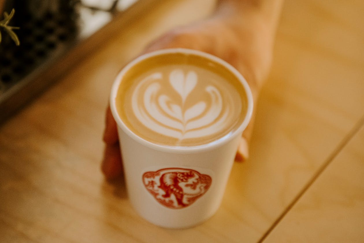coffee with latte art at a baby shower | PartySlate