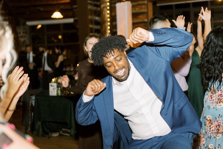 Man dances to Mark Addington Events band at wedding | PartySlate