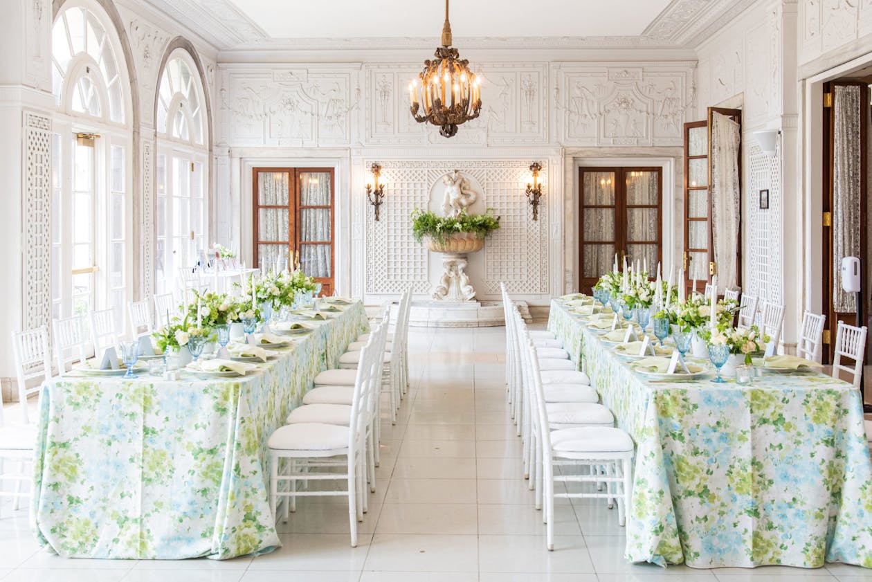 Preppy bridal shower in pastel blue and green | PartySlate