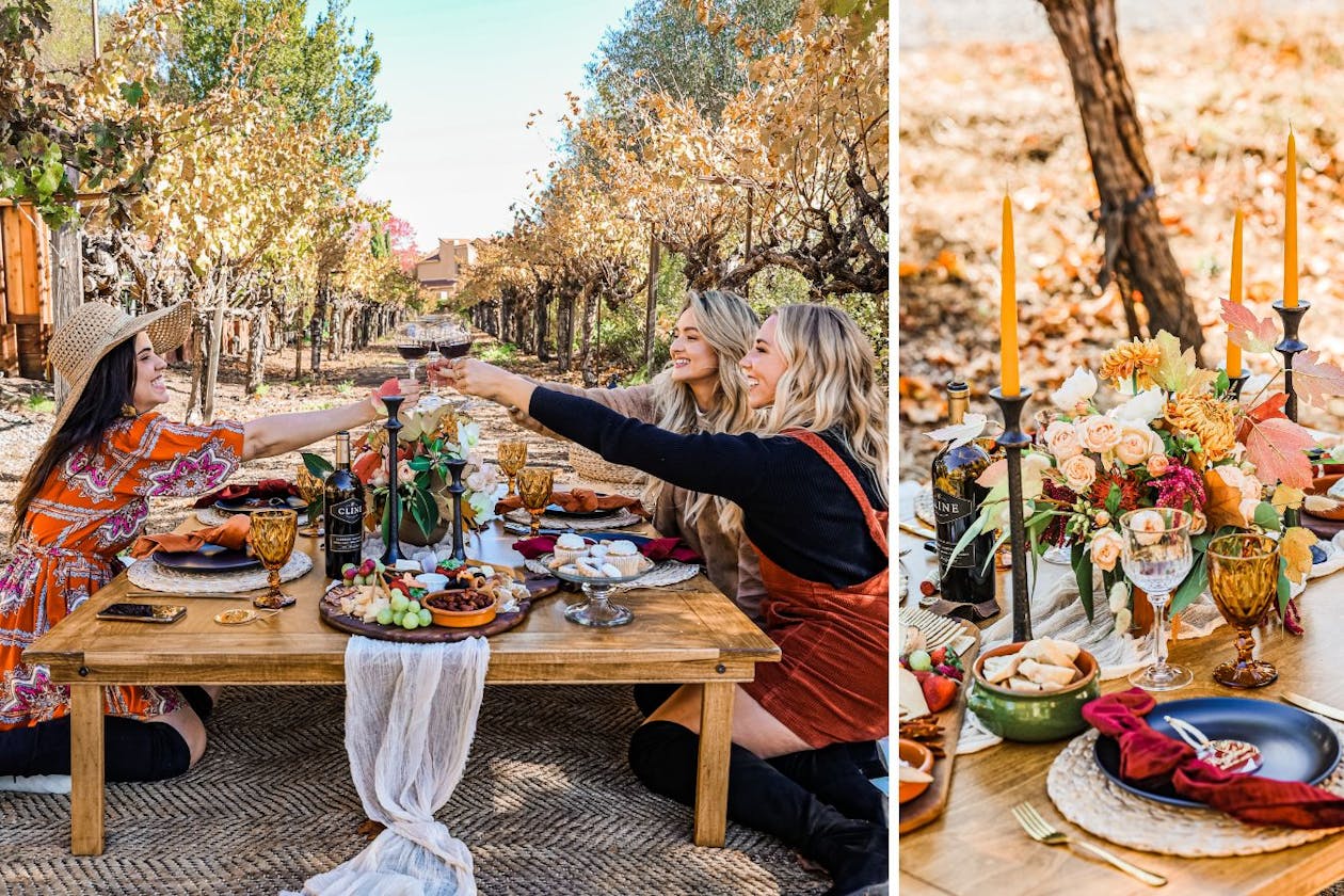 Autumn dinner party picnic | PartySlate