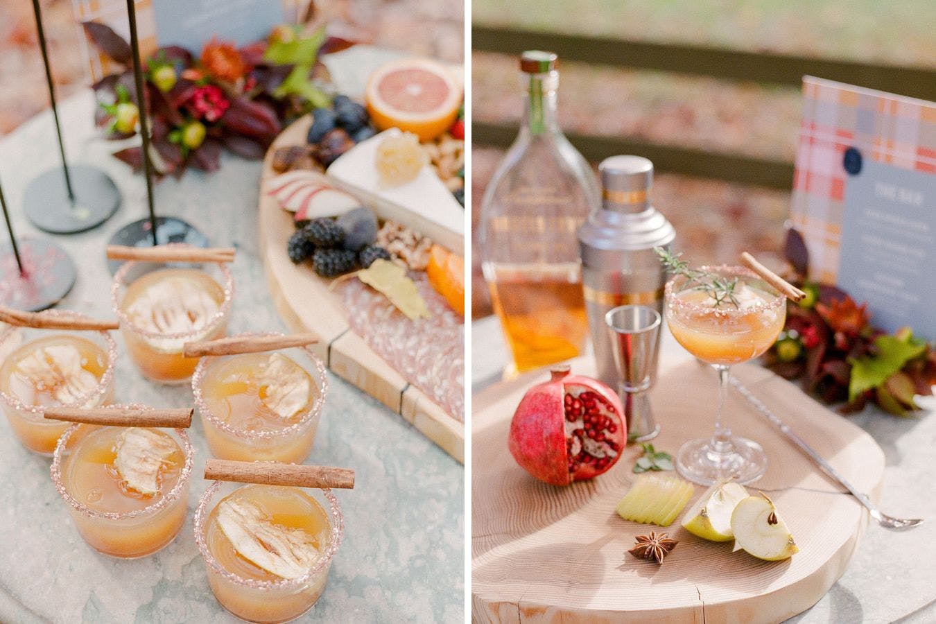 Curated autumn cocktails for fall dinner party | PartySlate