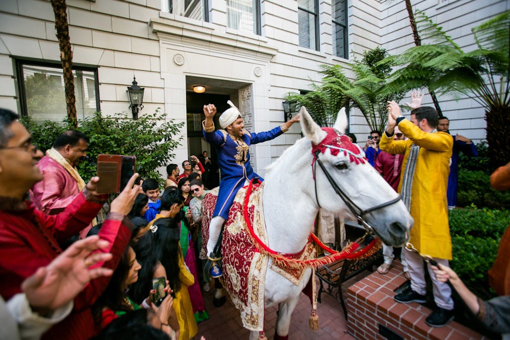 Multi-Cultural Baraat Procession on Horse at The Ritz Carlton, San Francisco