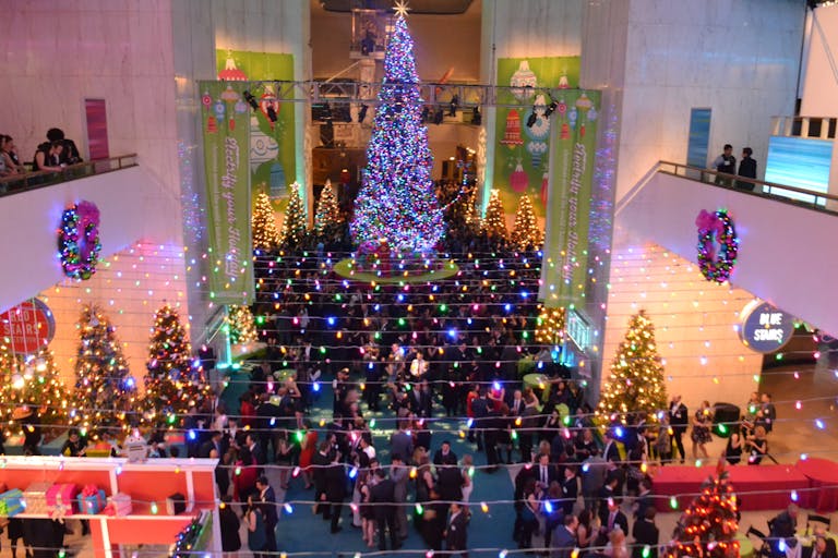 colorful corporate holiday party at Museum of Science and Industry, Chicago | PartySlate