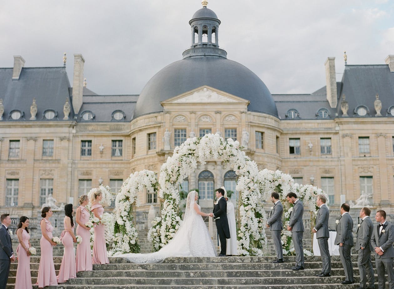 Romantic Castle Wedding at Chateau Vaux Le Vicomte in Paris