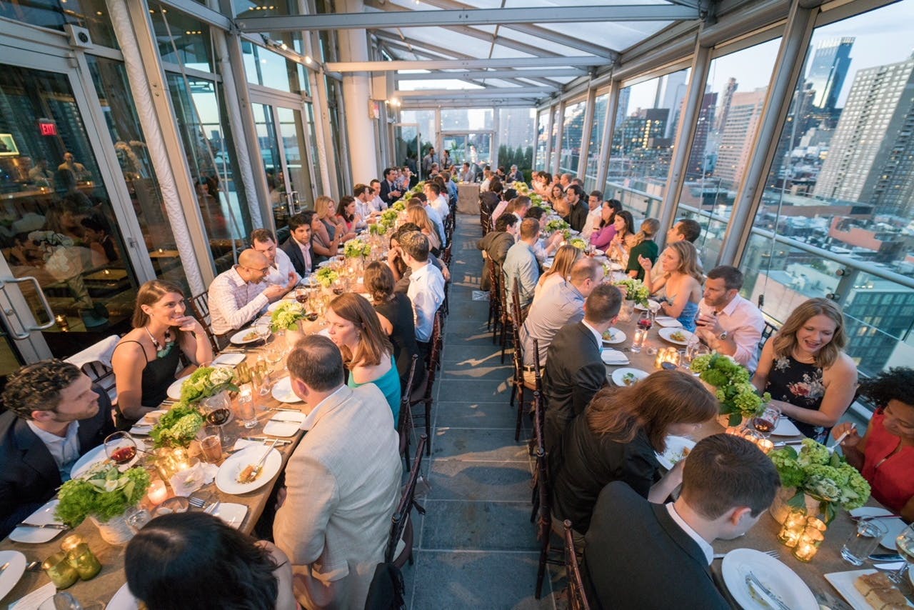 Fall Rooftop Rehearsal Dinner