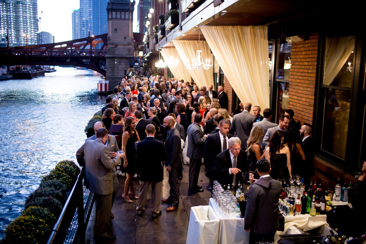 Private dining party at The Veranda at River Roast Social House in Chicago, IL | PartySlate