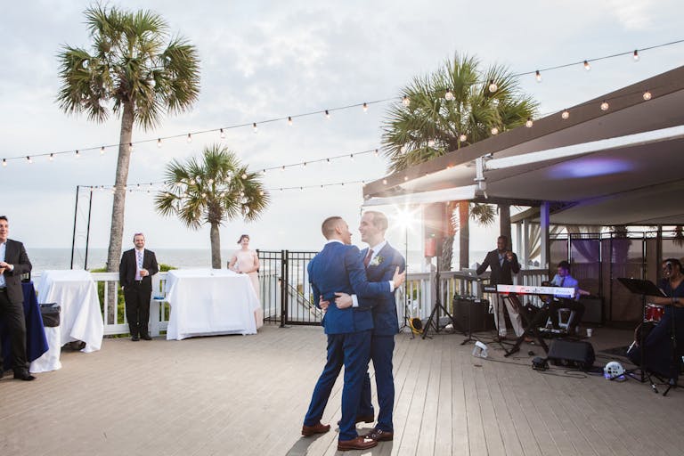 outdoor wedding reception at wild dunes | PartySlate