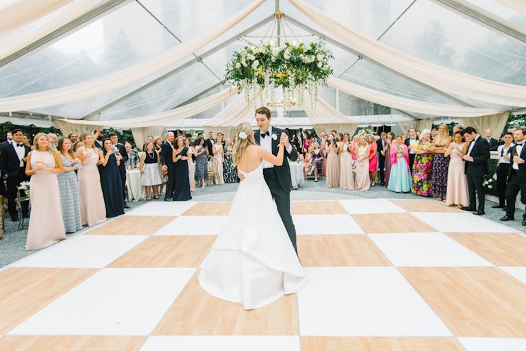 outdoor tented wedding at Gibbes Museum of Art in charleston | PartySlate