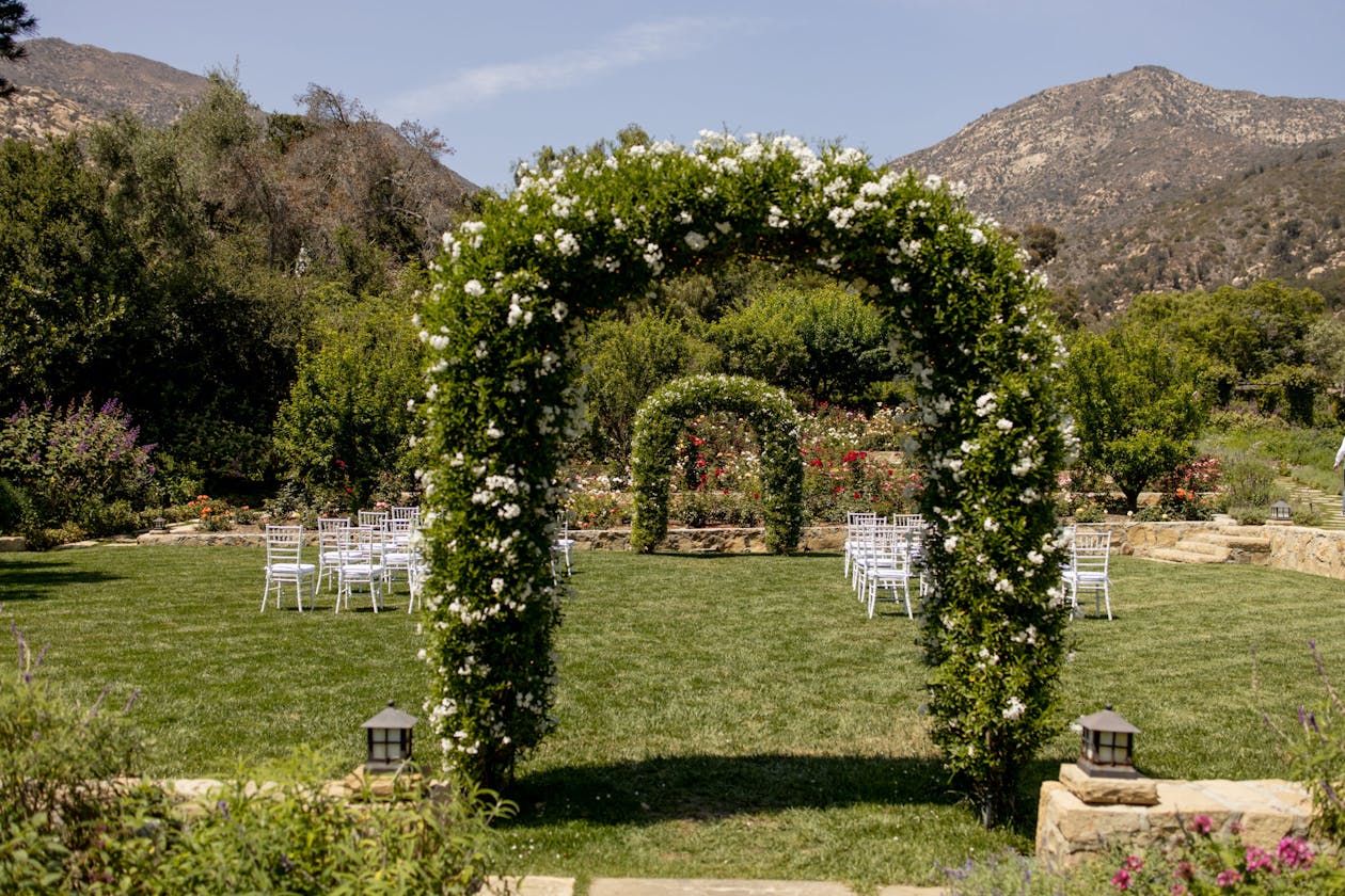 Summer Outdoor Garden Wedding at San Ysirdo Ranch in Montecito, California