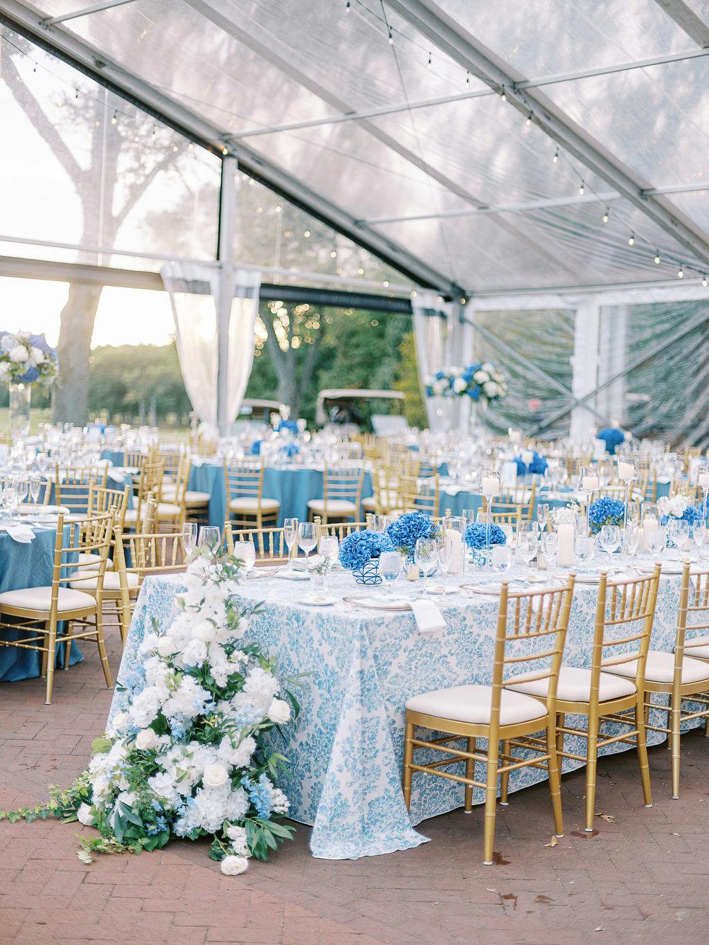 Blue and White Wedding at Skokie Country Club in Glencoe, Illinois