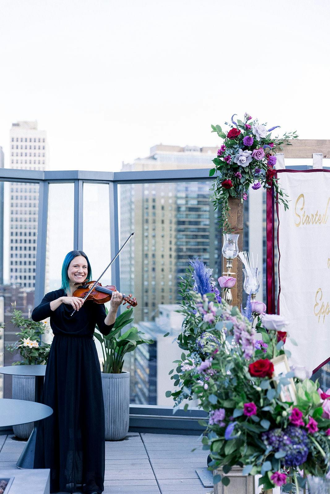 Enchanting Rooftop Proposal at Devereaux in Chicago, Illinois