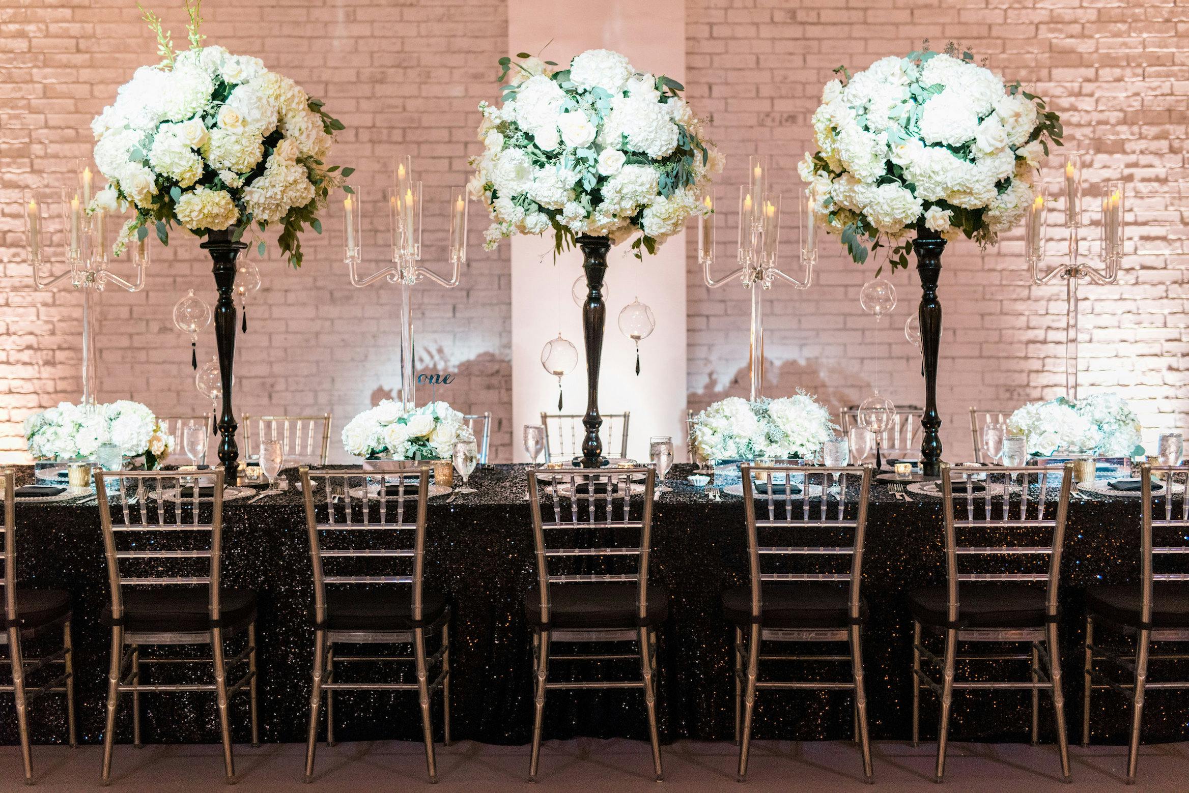 Gothic Black and White Glam Wedding at Howell and Dragon in Dallas , TX