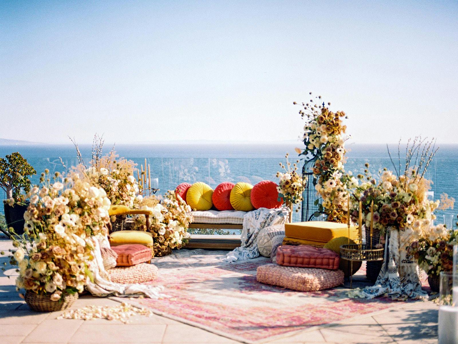 Romantic Bohemian Inspired Beach Wedding Proposal in Los Angeles, CA