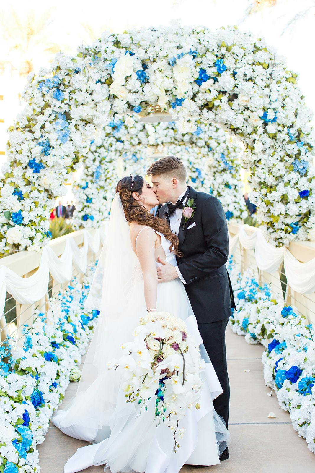 White and Blue Fairytale Floral Wedding in Scottsdale, AZ