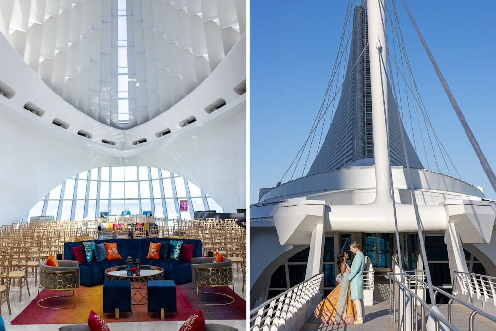 Sangeet at Milwaukee Art Museum, a unique South Asian wedding venue