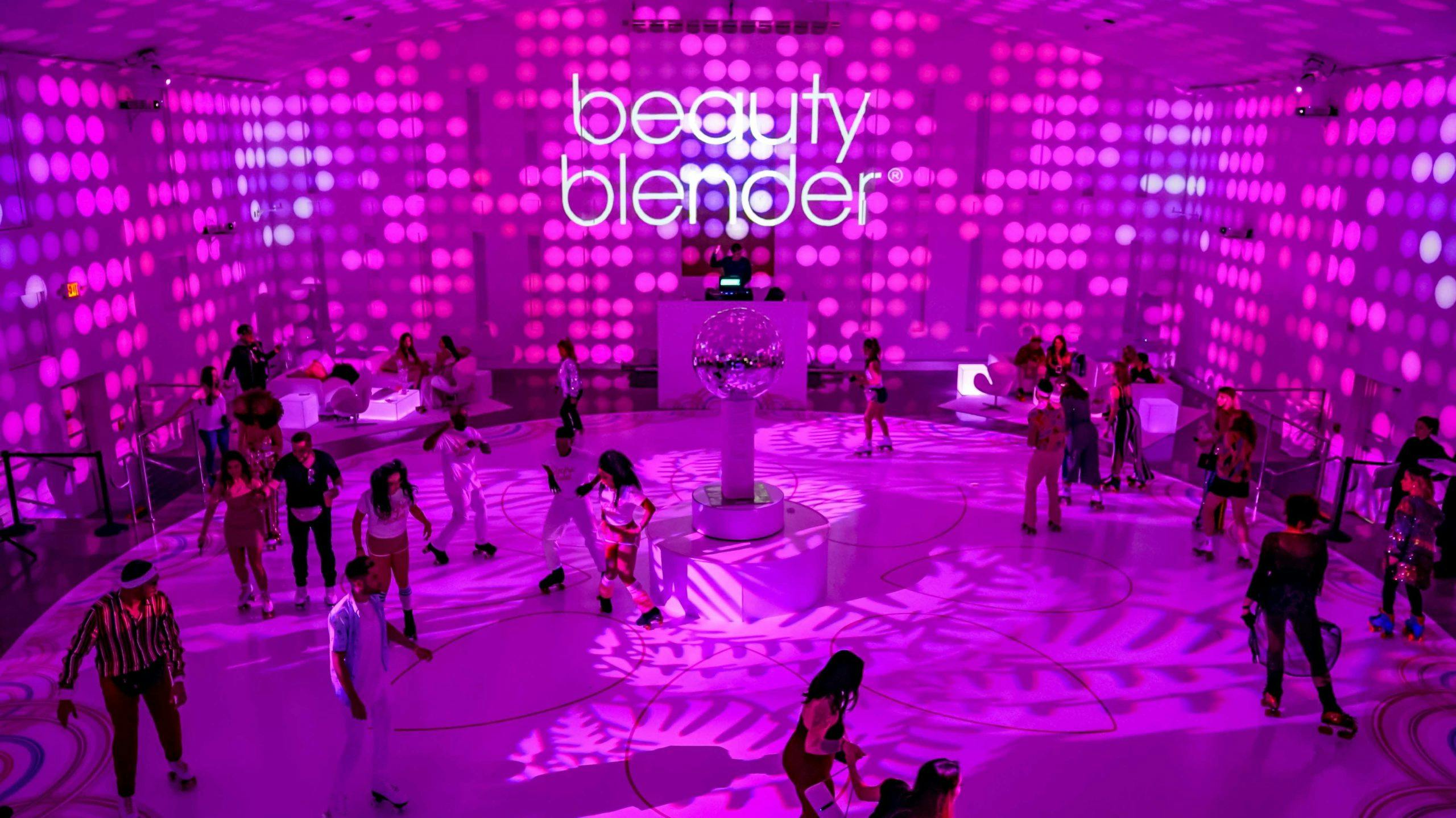 BEAUTY BLENDER GLAM DISCO SKATING PARTY EXPERIENTIAL PRODUCT LAUNCH AT THE TEMPLE HOUSE