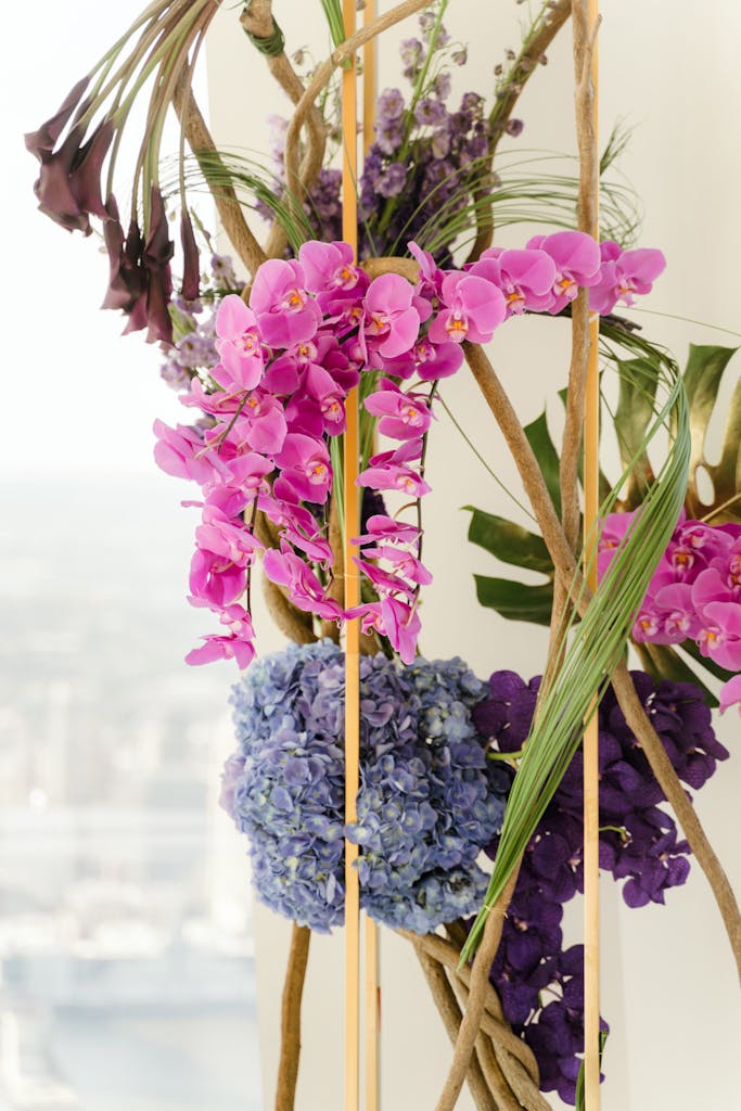 Purple and Gold Wedding at ASPIRE at One World Observatory in New York, New York