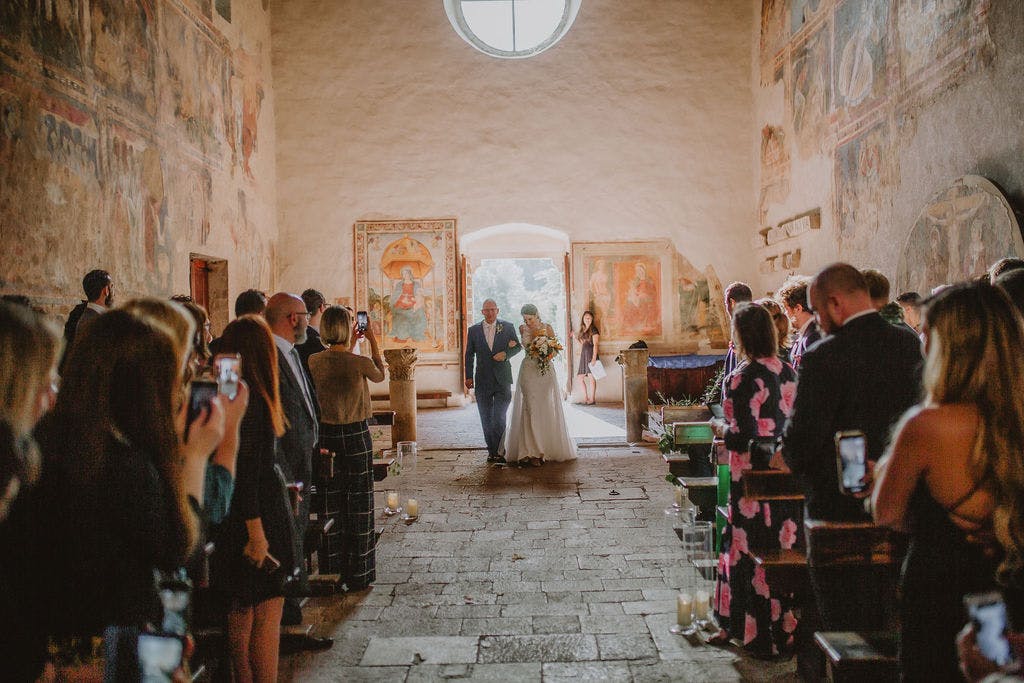 September Wedding at Abbazia San Pietro in Valle in Ferentillo, Italy