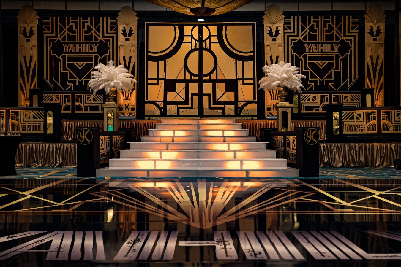 Great Gatsby Backdrop,roaring 20s backdrop,holiday party decor,art dec –  Iconica Design