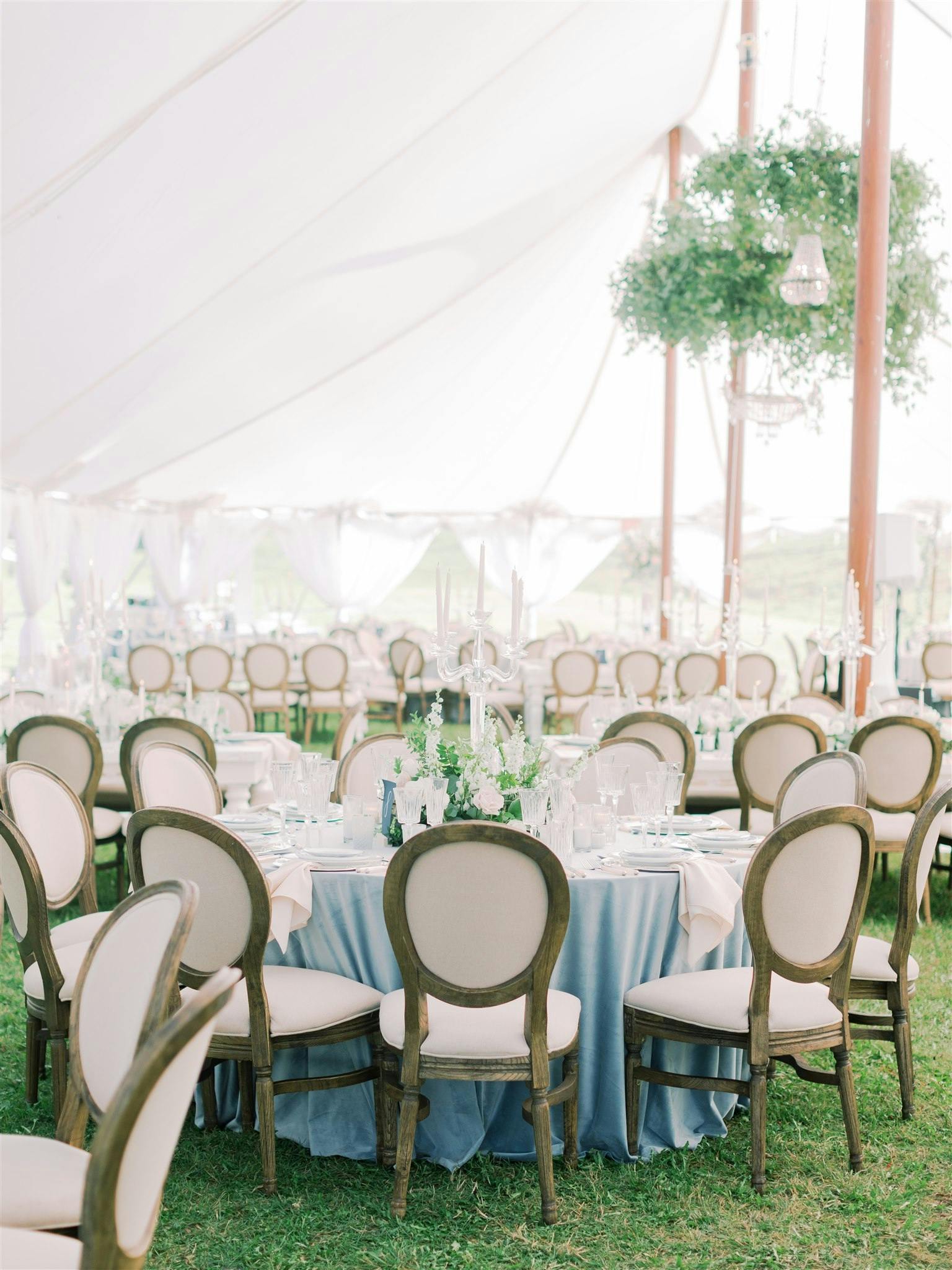 Elegant Ranch Wedding With a Pop of Blue