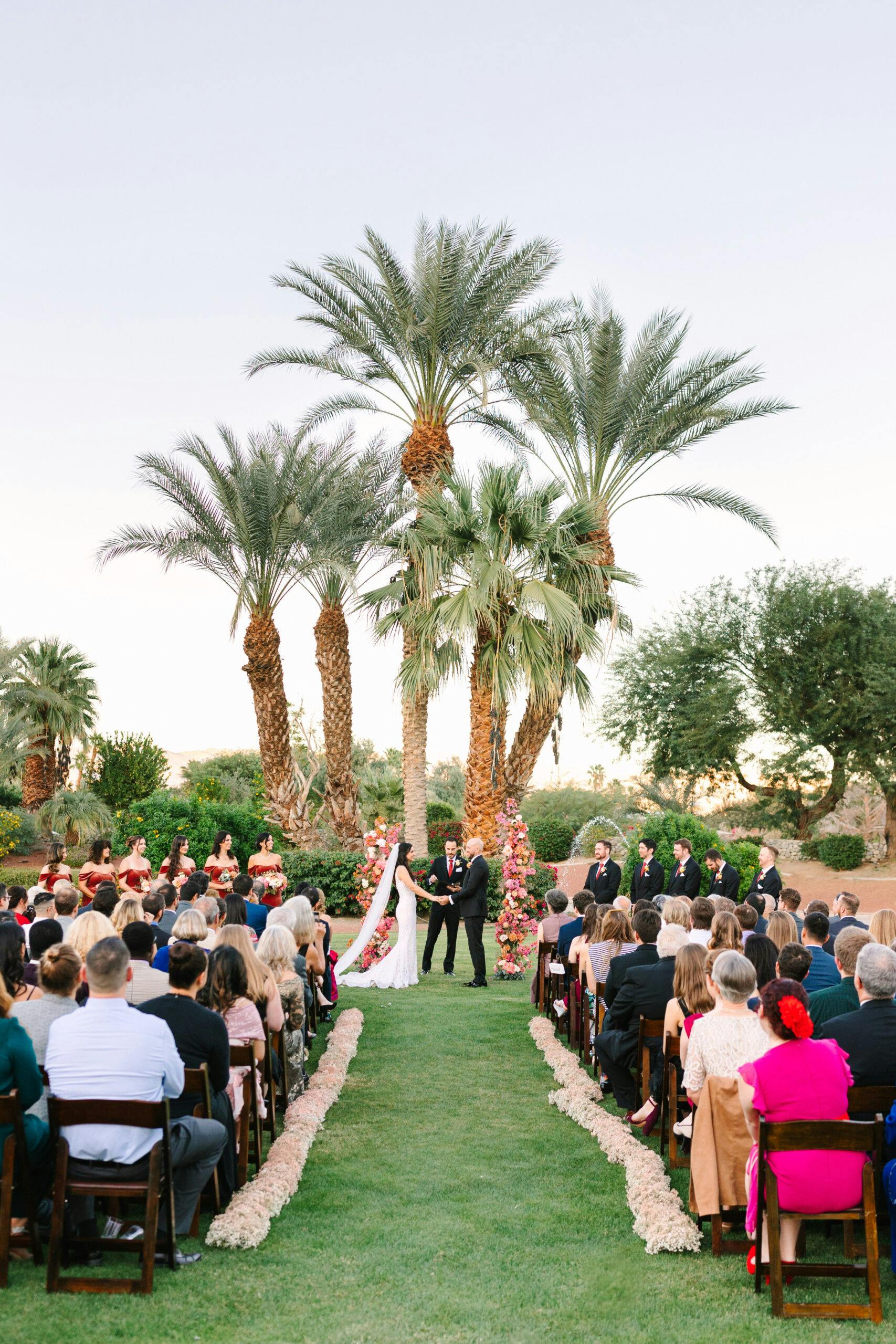 Elegant Outdoor Wedding at Bougainvillea Estate in Indio, California