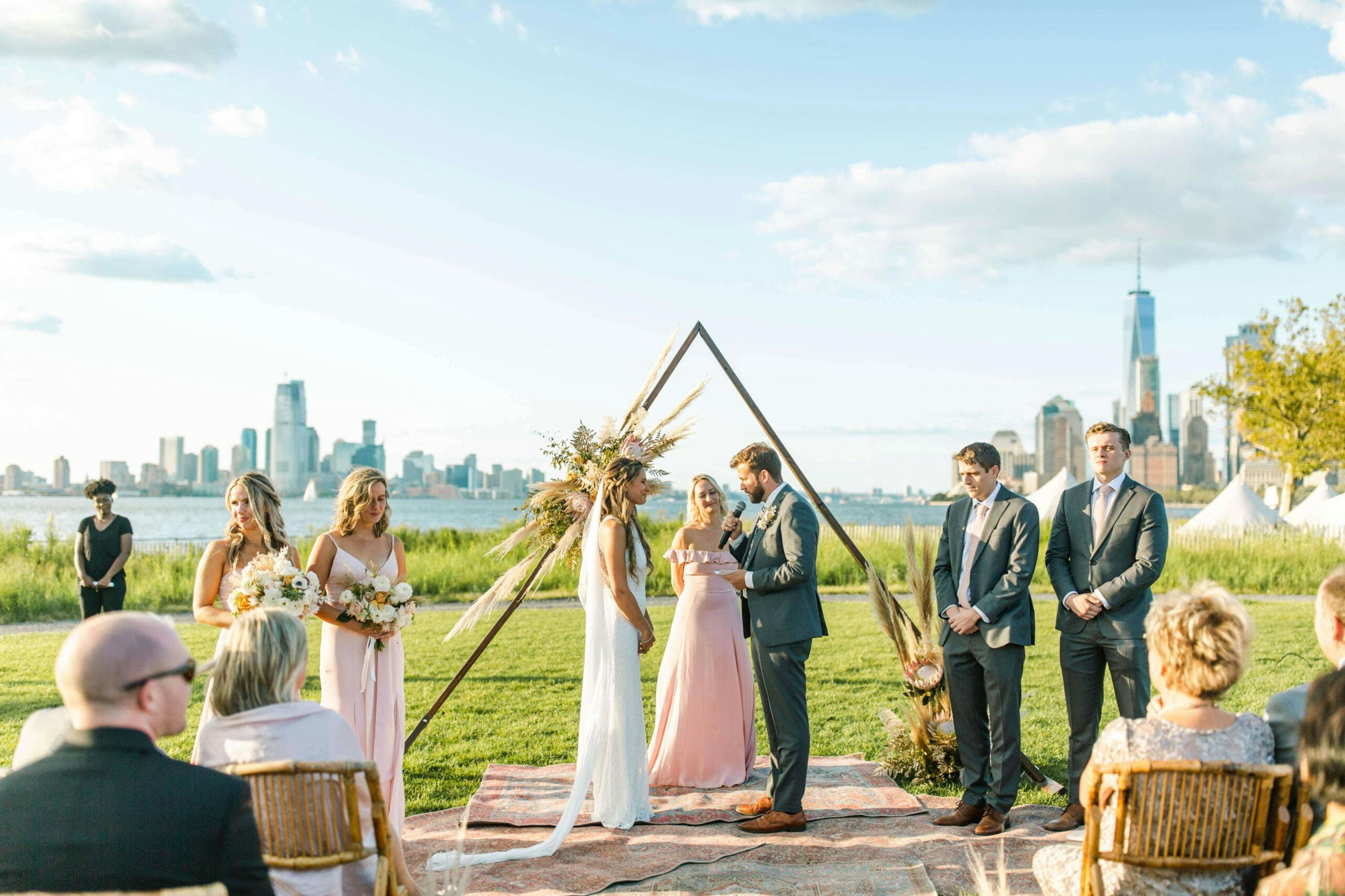 Boho Chic Wedding at Collective Retreats Governors Island