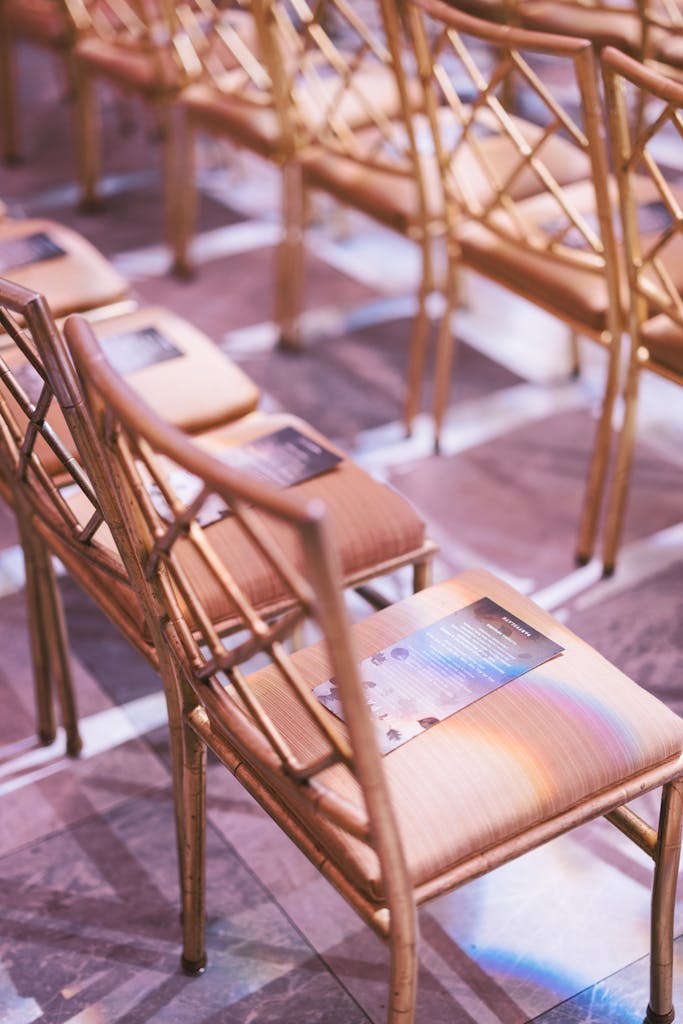 Pamphlets on chairs