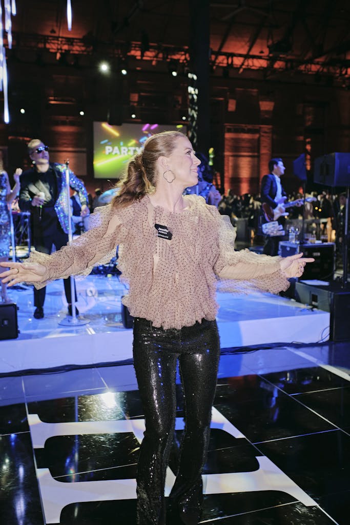 Women dancing on the dance floor at the party