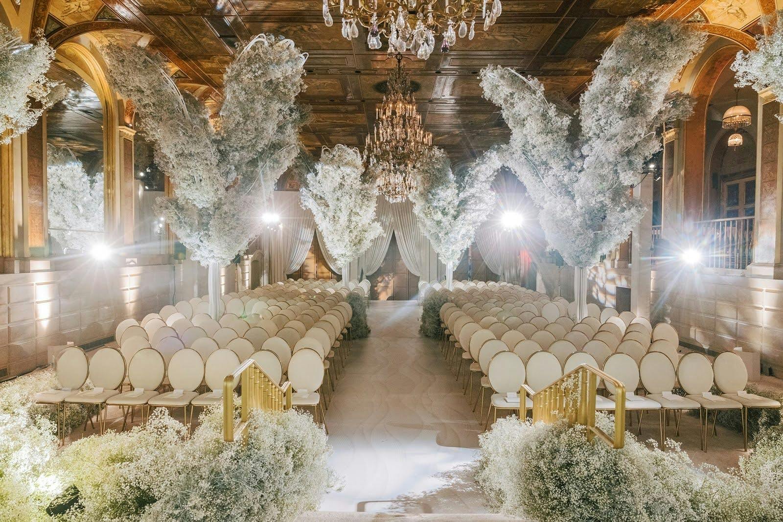 Not Your Traditional All-White Wedding Décor - PartySlate
