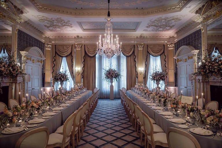 Classic Long Table Wedding Set-up, French Salon & Drawing Room